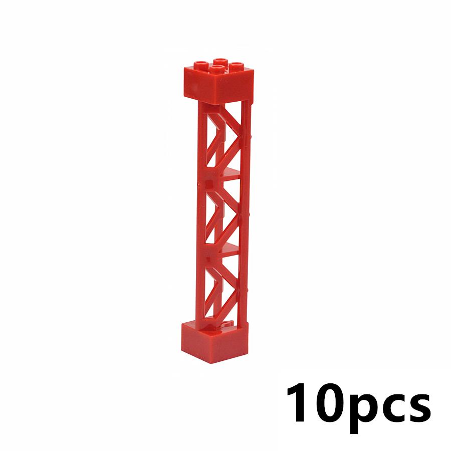 10Pcs MOC City Pillars High-Tech 95347 Building Block 2X2X10 Support Baseplate Stent Column Brick Toys Construction Military