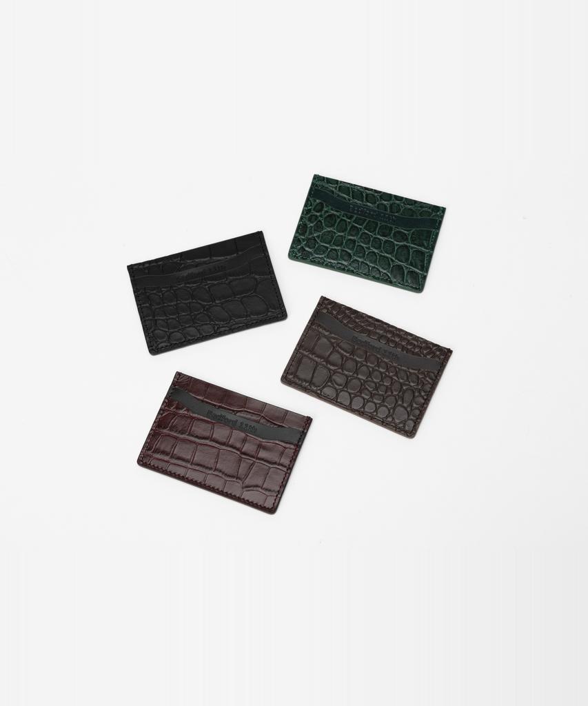 Bedford11Th Wave Pocket Card Case [Cowhide Crocodile Embossed 4 Colors]