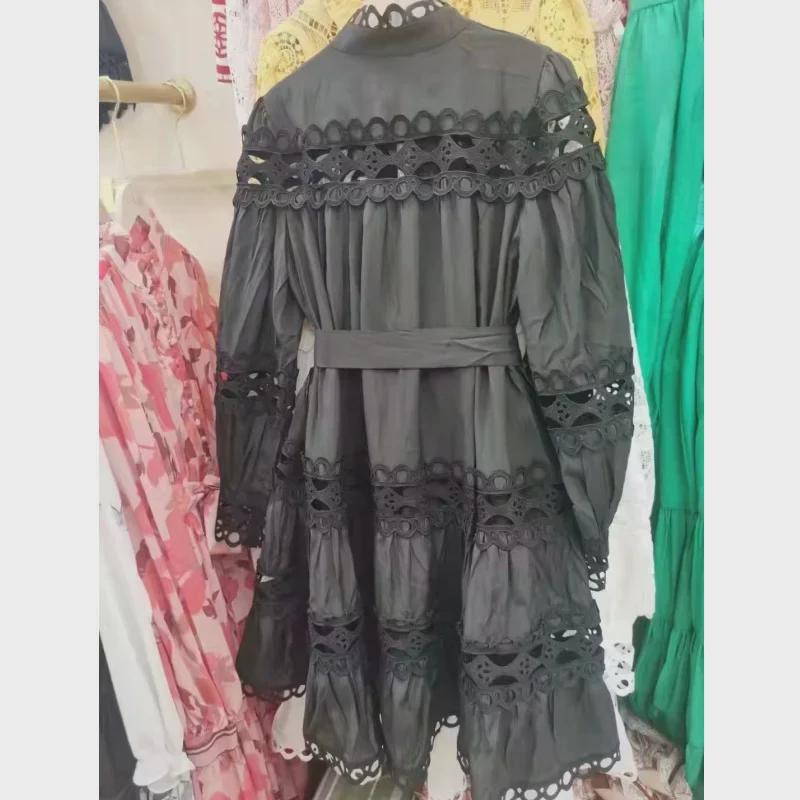 Australian Fashion: Early Spring Lace Splicing Luxury Loose Fit Fairy Dress