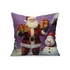 Purple Christmas Decor Cushion Pillowcase Printed Polyester 45x45cm Throw Pillowcover Decorative Sofa Cushion Pillowslip Decor