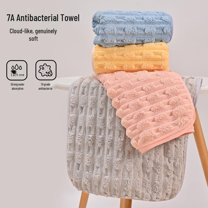 Coral Fleece Face Towel, Quick-Dry & Antibacterial, Soft & Skin-Friendly, Individually Packaged, Absorbent Bath Towel for Adults.