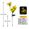 JYL TS/082,Solar Multi Head Sunflower Ground Stake Light for Outdoor Garden Landscape Lawn Decor