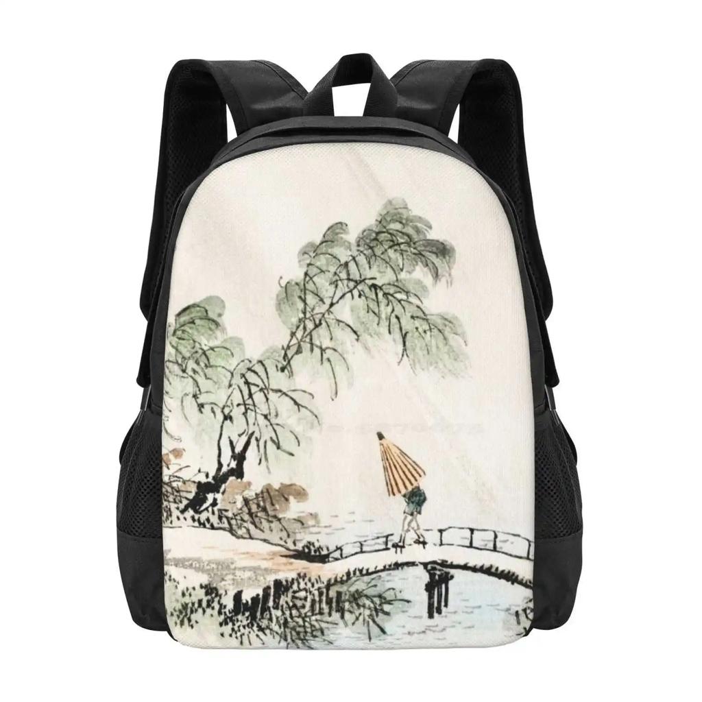 Vintage Art | Historical Art | Japan Design Man By Baire Pattern Design Bag Student's Backpack Vintage Art