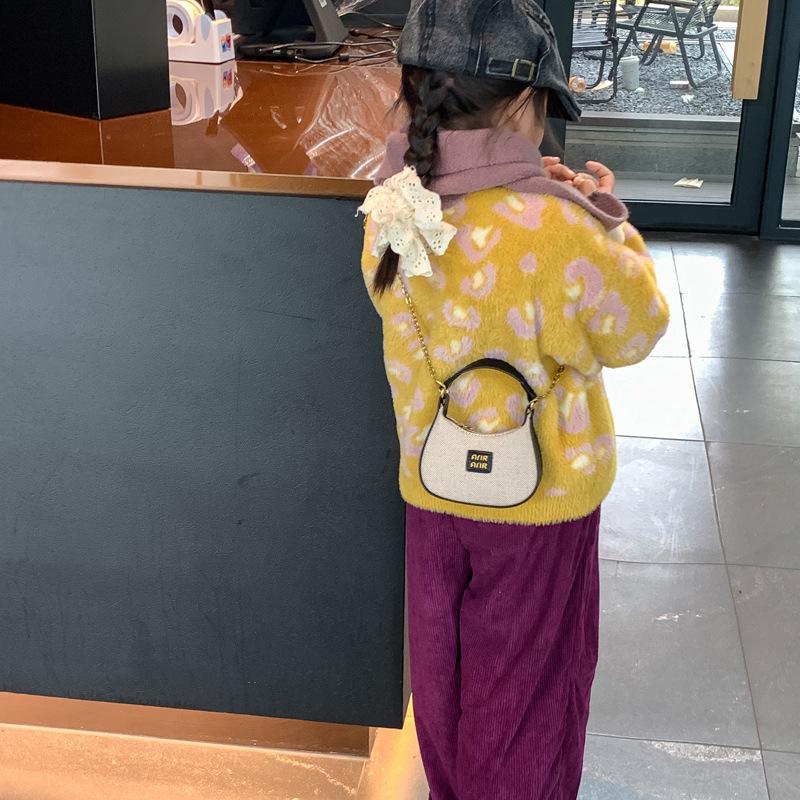 Borsa a Spalla Singola con Fantasia a Scacchi alla Moda, Borsetta per Bambini, Mini Borsa per Bambini