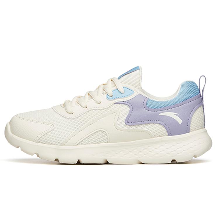 New Anta Running Collection Cushioned Anti Slip And Wear Resistant Lightweight Low Top Running Shoes Women's White Purple 922145521-4