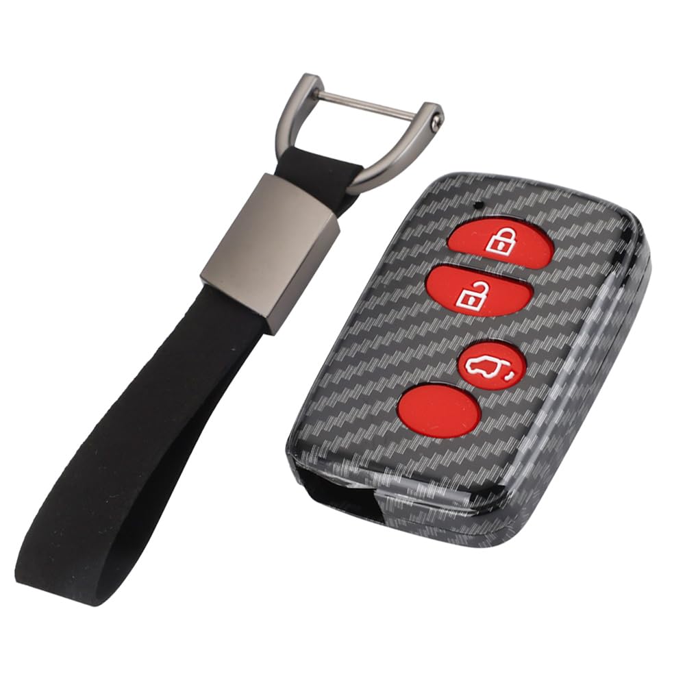 Kinotaka Carbon Pattern Smart Key Case for Toyota Cars Carbon красный