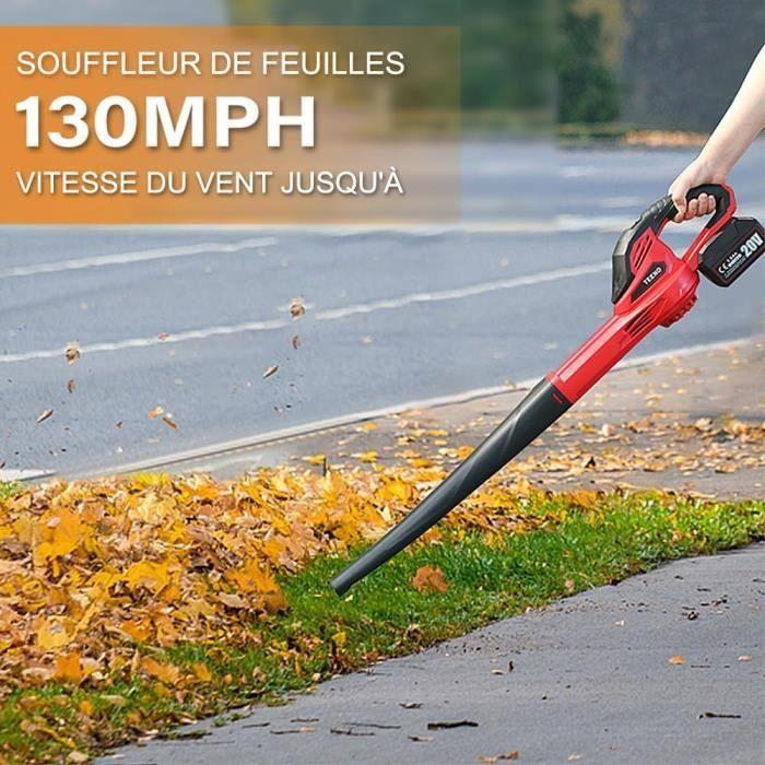 Souffleur de feuilles - teeno - 20v - 3.0ah - vitesse 288 km/h - design ergonomique