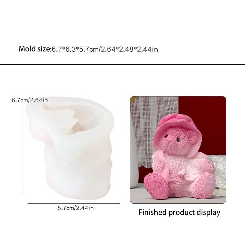 Cute Pet Animal Silicone Candle Mold DIY Kitten Bear Craft Plaster Resin Decoration Handmade Soap Candle Making Supplies