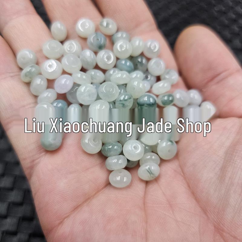 A-Grade Jade Abacus Buckle Spacer Beads - Floating Flower Loose Jewelry Accessories