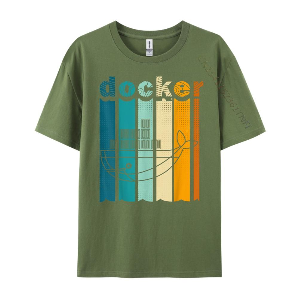 Docker Linux Devops Programming Coding Computer Scientist Graphic Tees Men Camisetas St Patrick's Day