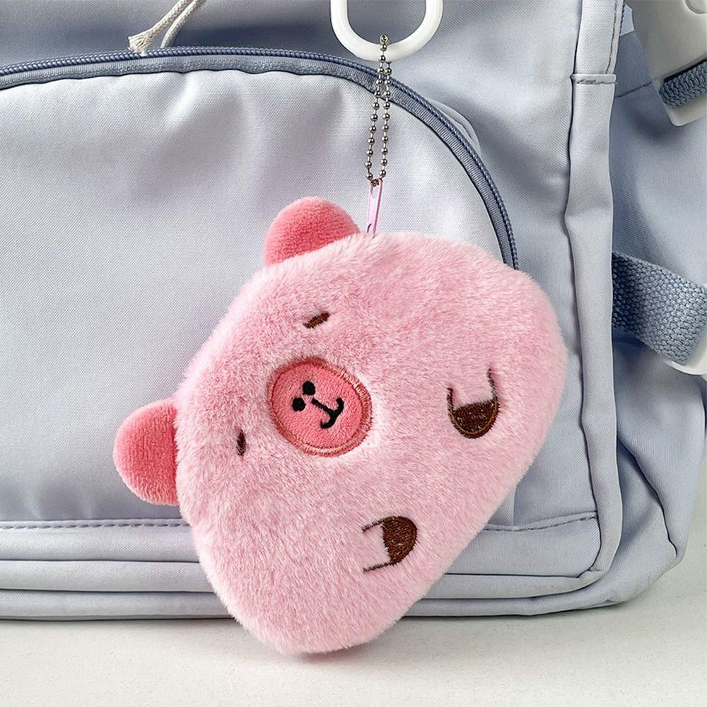 Soft Capybara Coin Purse Cartoon Guinea Pig Bag Pendant Fashion Plush Doll Keychain  Backpack Decor