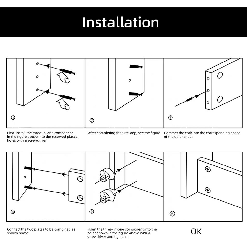 100Pcs Eccentric Wheel Cabinet Lock Nut With Screws for Secure Furniture Assembly Portable for Cabinets and Dressers