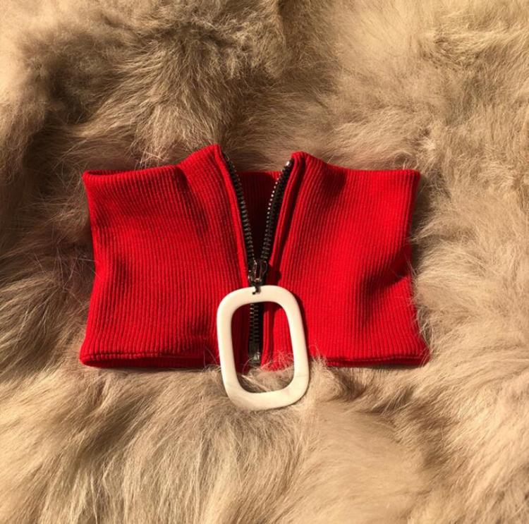 Removable Collars For Women  Vintage Zipper Fake Collar Women Detachable Collars Stand Women Shirt False Collars Nep Kraagie