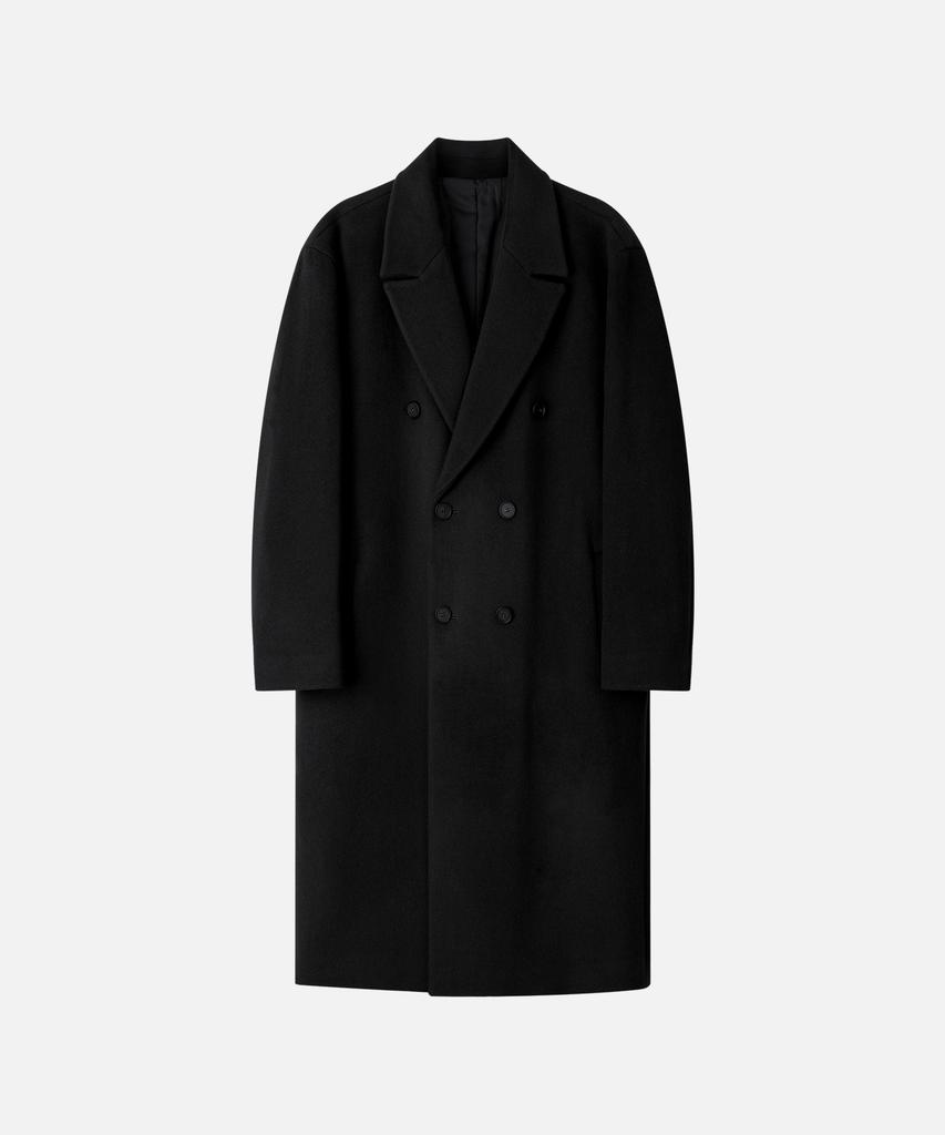 Draw Fit Premier Pure Cashmere Robe Double Coat [Black]