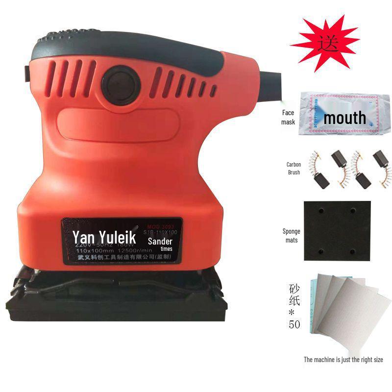 Electric Woodworking Flat Sander for Wall Putty, Rust Removal & Polishing