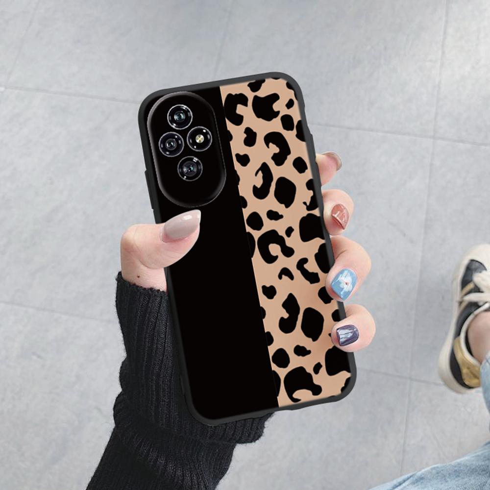 Leopard Plant Rose Pattern Phone Case For Honor 200 Lite Daisy Love Heart Shockproof Soft Cover For Honor 200 Pro Smart Silicone