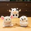 Cute Cow Plush Toy Soft Fluffy Stuffed Animal Doll Adorable Owl Chinchilla Plushies Cuddly Doll