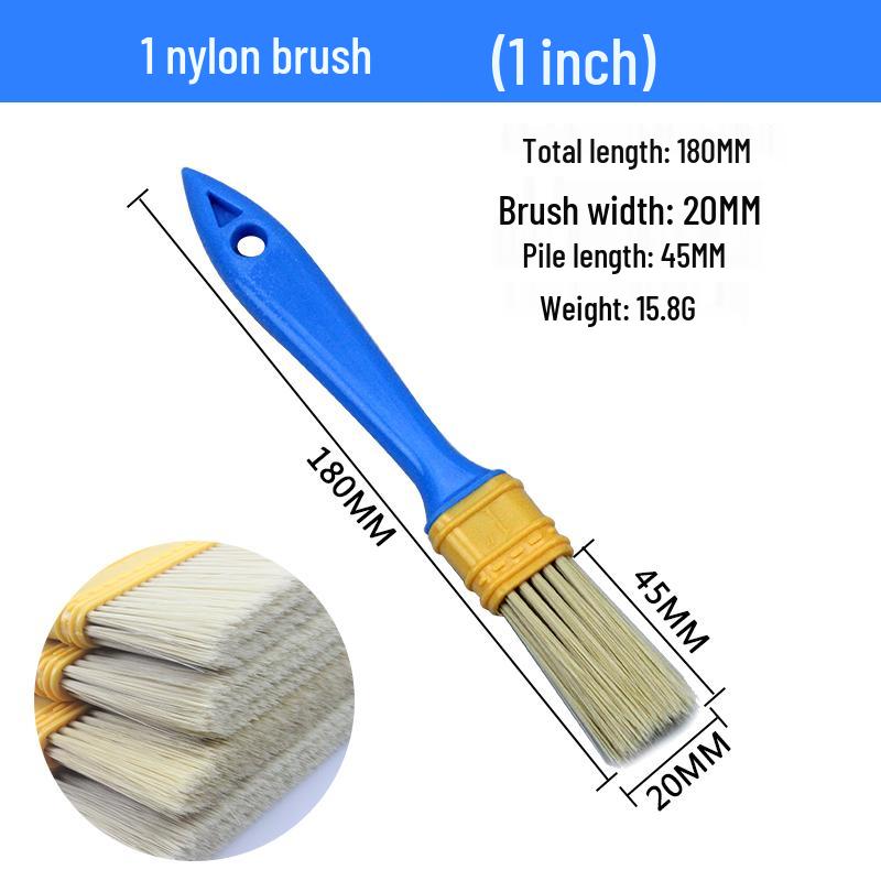 Industrial Non-Shedding Nylon Brush: Hard Bristle for Paint & Soft Bristle for Dust & Antiques Cleaning