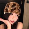 Versatile Sequined Knit Beanie and Triangle Scarf Belt Set for Fashionable Winter Dressing