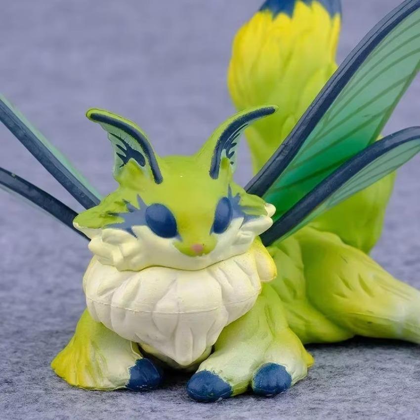 Butterfly Cat Silkworm Moth Cat Statuette Assembling Toys Ornament Cartoon Action Desktop Decorate Home Decoration Accessories