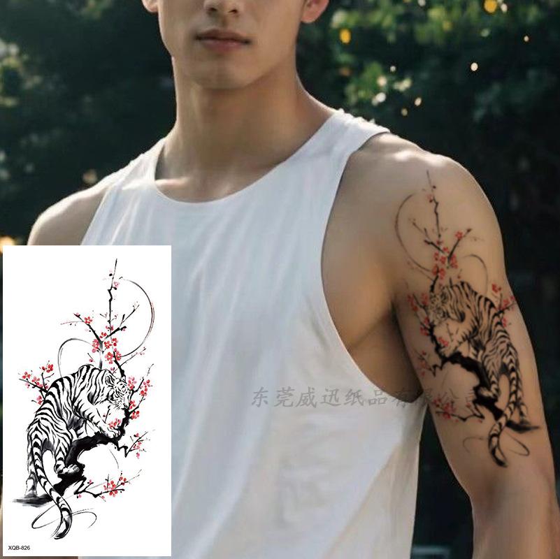 Small Full Arm Tattoo Sticker, Flower Letters, Plain Flower Tattoo Sticker Tattoo