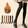 Damen Winter Übersocken Fleece Kniestrümpfe Strümpfe Socken