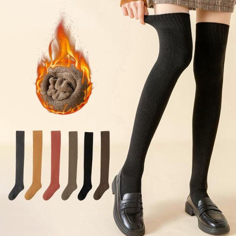 

Winter over socks, fleece knee socks, stockings, socks, tights 3-Way Korean Socks - Brick Red