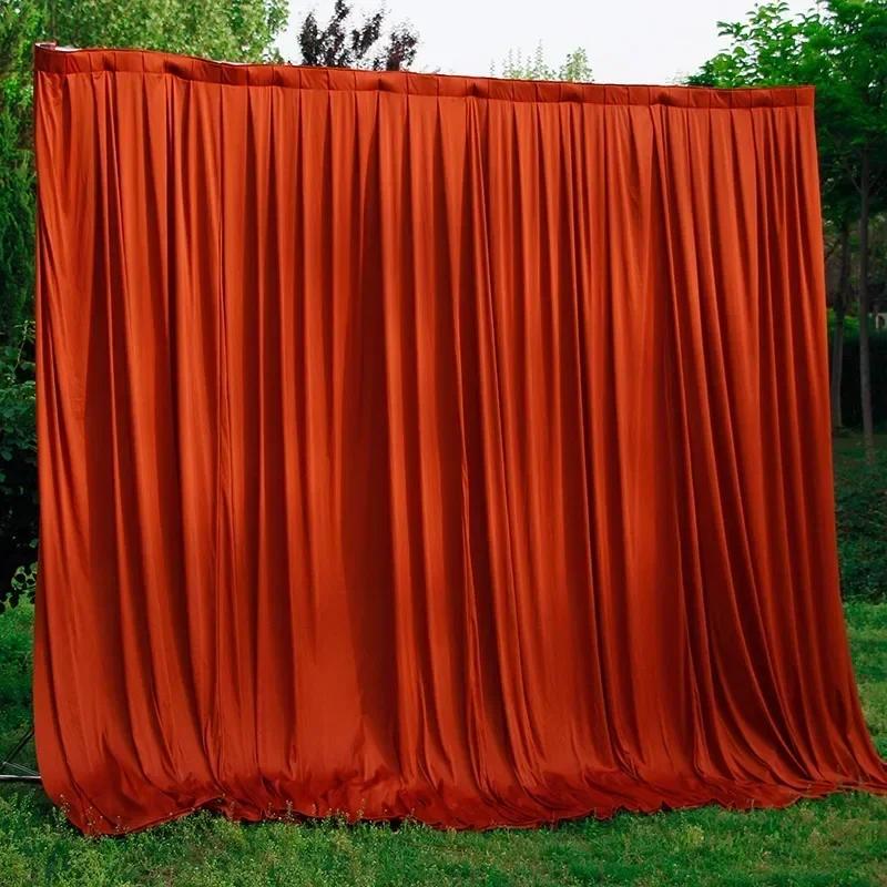 

1PC White Silk Wedding Party Backdrop Drape Panels Hanging Curtains Events Party Stage Background Decor Accessories 200x200cm 200x200cm