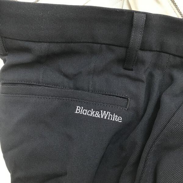Made In Japan Black & White Golf Pants S-M Men W76 Navy Inseam 76cm(USED)