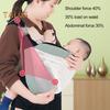Baby Sling Carrier Great Load Bearing Secure Lock Wide Strap Less Pressure On Shoulder Labor-saving Hollow Mesh Fabric Outdoor Walking 0-36 Months