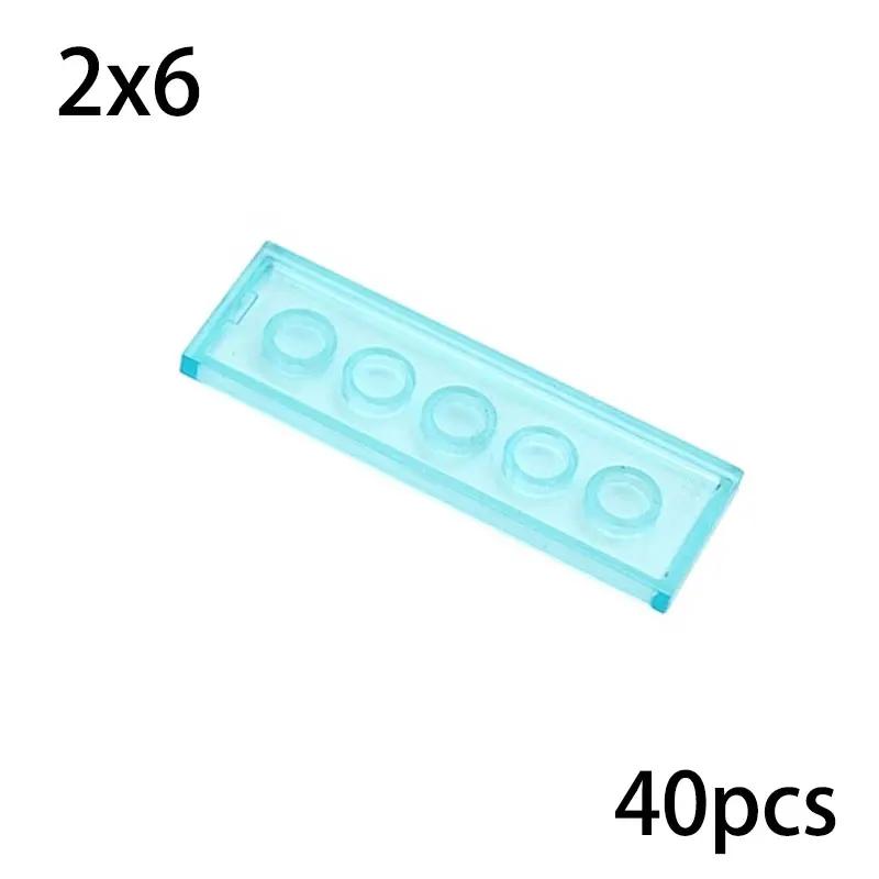 2x6 Dots Creative Size MOC Building Blocks Smooth Thin Flat Tile Figure Educational Bricks Compatible 69729 Toys for Kid