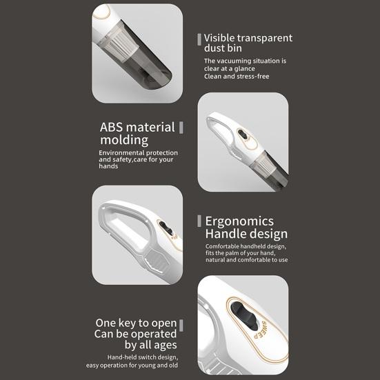 Vysavač 3 v 1 Výkonné sání Nízká hlučnost chlupů domácích mazlíčků Tvrdá podlaha Rychlé čištění Ruční bezdrátový vysavač