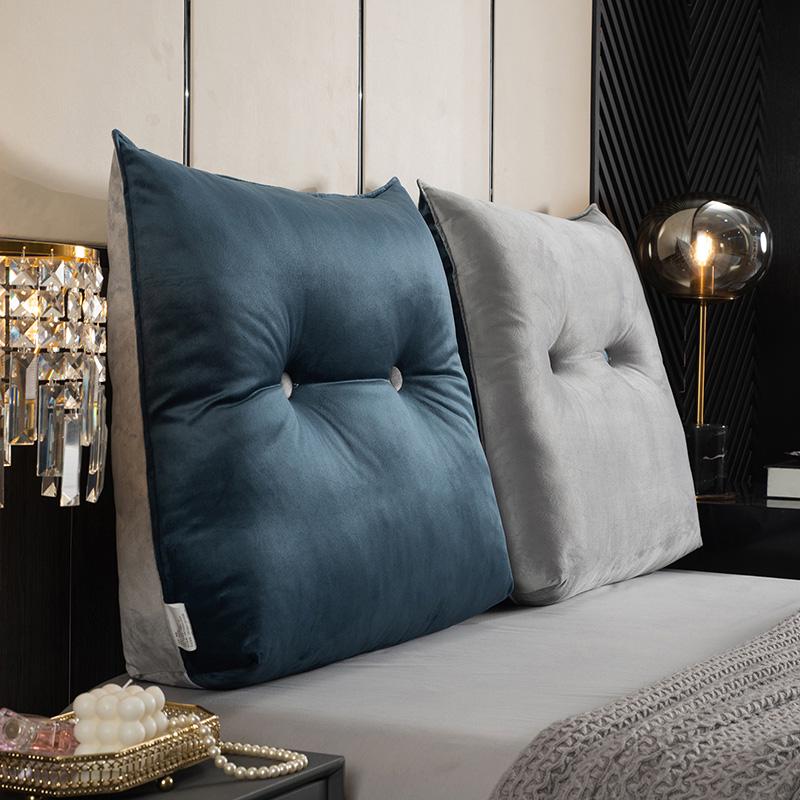 Coussin de Dossier de Lit Doux Triangulaire - Amovible & Lavable