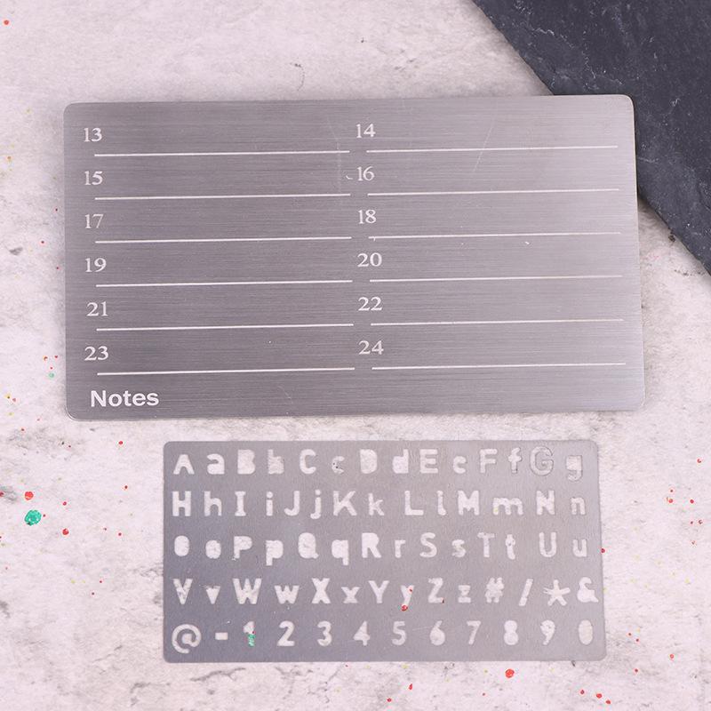 Steel Memory Aid Engraving Tool - Stainless Letter Mold E18