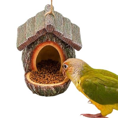 Hängendes Vogelhäuschen Offenes Design Vogelhaus Klein Dekorativ Futterspender für Wildvögel Kolibris Eichhörnchen Beobachtung Fütterung