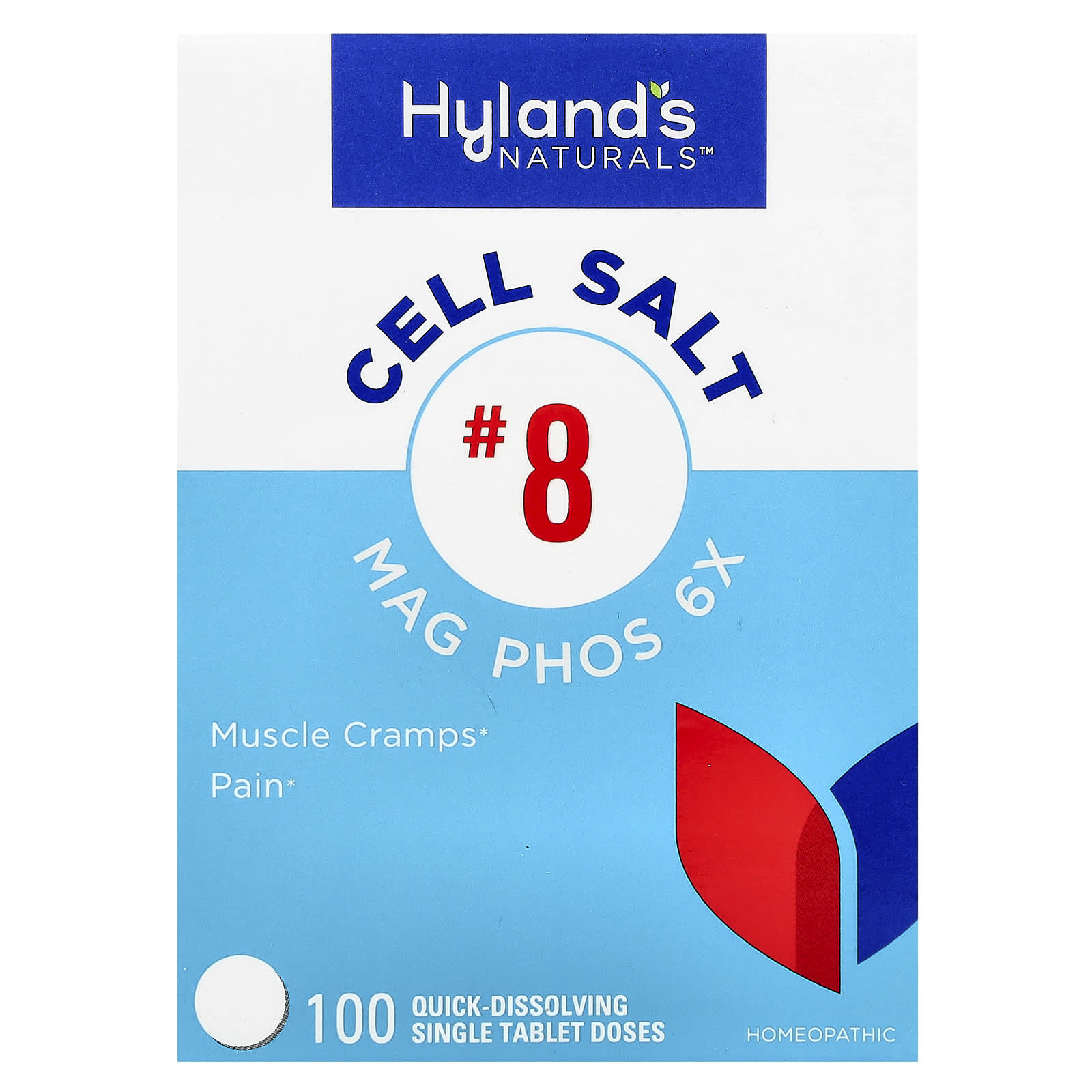 

Hyland S Naturals, Cell Salt #8, Magnesium Ammonium Phosphate 6X, Fast Dissolve Single Tablets, 100 Tablets