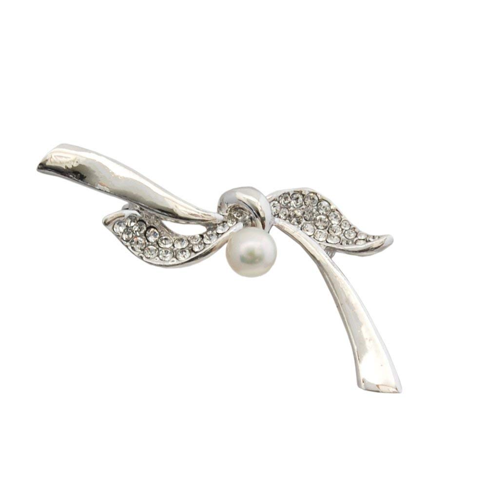 

Akoya pearl brooch ribbon motif pearl brooch [enyapearl] білий