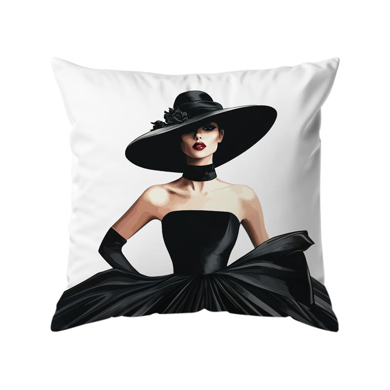 1Pc Fashion Lady Cushion Covers Polyester Apparel Store Pillow Cover For Sofa Chair Bed Car Party Table Decoration