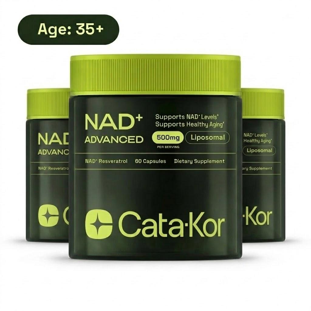 Cata-Kor 500mg - NAD+-Supplement zur Unterstützung der Hautalterung, Energie & Fokus - 60 Stk.