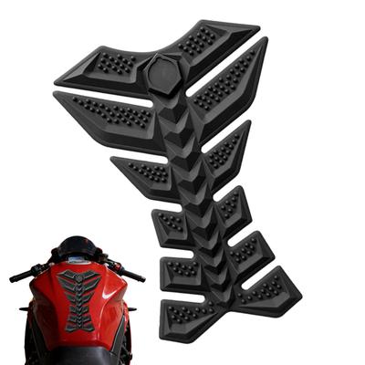 Motorcycle Fuel Tank Fishbone Sticker 3D Rubber Fish Bone Design Adhesive Motorcycle Decals Anti Slip Modification Decor Decal