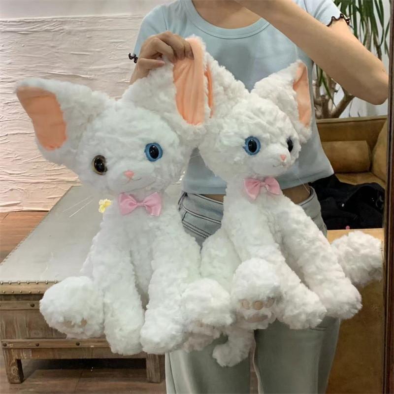 Hairless German Rex Cat Plush Toy Kitten Birthday Gift Stuffed Animal Kids Doll