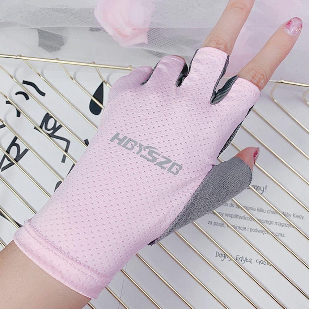 Cycling Equipment Half-finger Mitte Driving Fishing Mitte Cycling Gloves Ice Silk Gloves