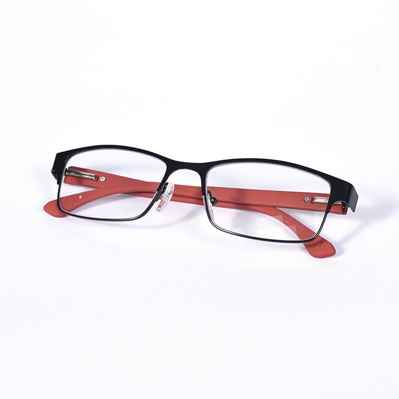 New Anti Blue Light Blocking Reading Glasses Men Metal Frame Business Prescription Computer Reader +100+200+300