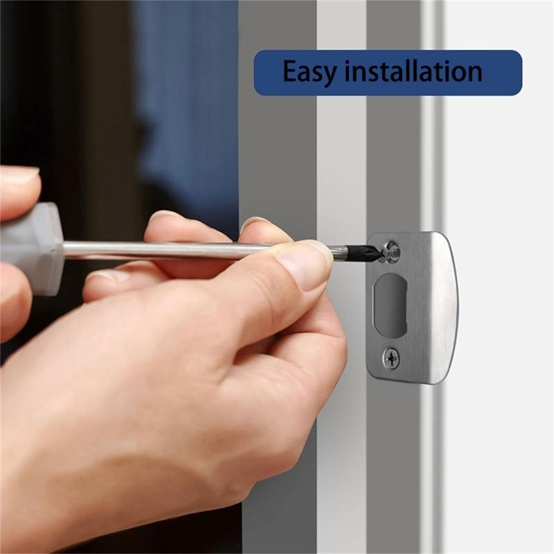 Standard Door Strikes Plate Practical Residential Security Striker Door Lock Latches Restorers Spacer Easy Installion