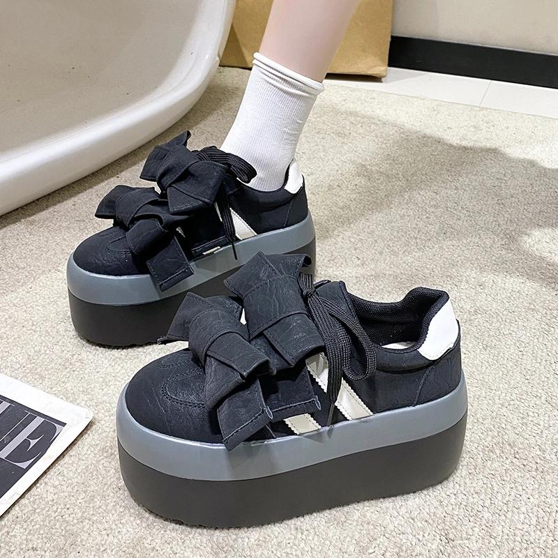 

Платформа Бант Женские Балетки Новые Кроссовки Повседневные Летние Сандалии Модные На Шнуровке Для Ходьбы Женские Лоферы Zapatillas Mujer 38