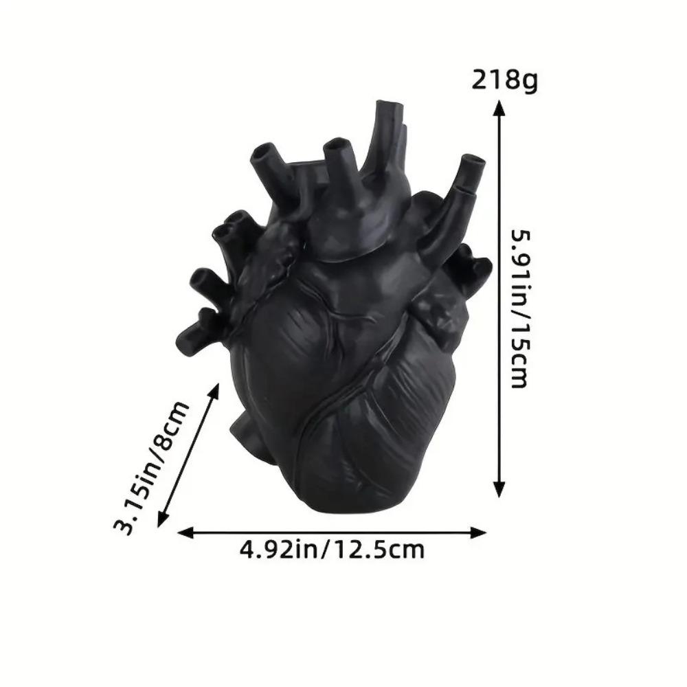 5 Colors Heart Shaped Vase Creative Dried Flower Container Flower Vessel  Home Decoration