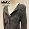 Mark Fairwhale Women's V-Neck Lace-Trimmed Long Sleeve Slim-Fit Top