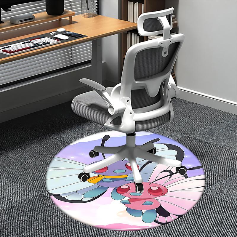 

Butterfree Round Chair Mat - Soft and Comfortable Rug for Home Decor, Office Use, Living Room 80cm
