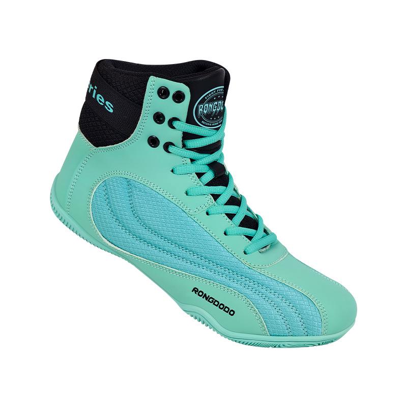 

Sanda High Top Boxing & Wrestling Shoes - Unisex Shock Absorption Fitness Training Footwear Size 43