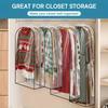 Sturdy Plastic Garment Bags with Zipper, Hanging Closet Storage for Coats,Jackets,Shirts,Wardrobe Protectors Hanging Organizer
